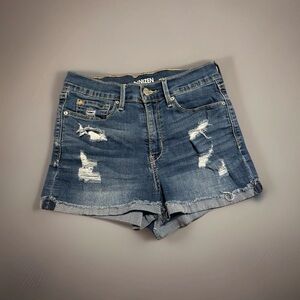 Denizen by Levi’s high rise shortie stretch Jean shorts size 27